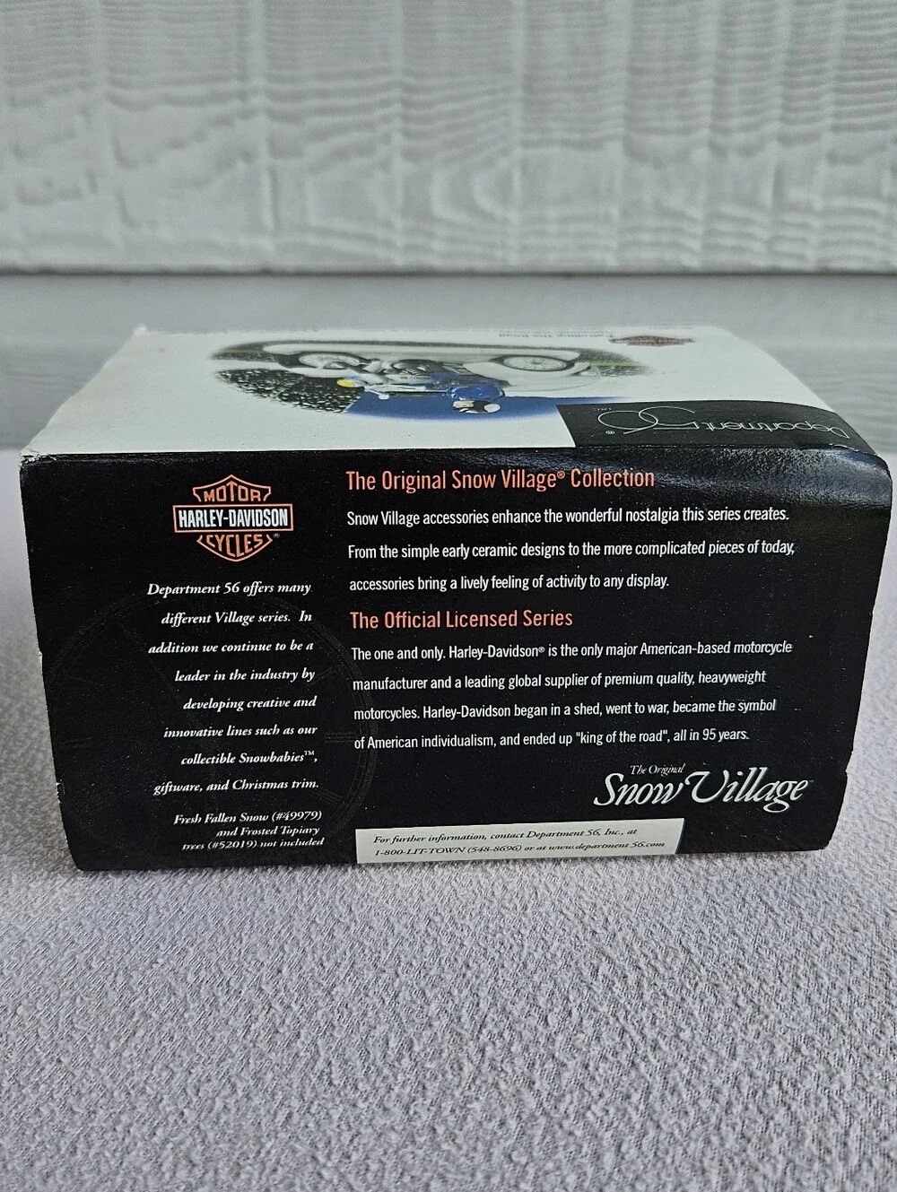 Department 56 Harley Davidson Patrolling The Road 54971 Snow Village Motorcycle